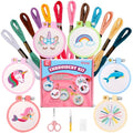 Pllieay 6PCS Embroidery Kit for Kids, Needlepoint Kits for Beginners - style: Regular