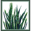 Svarog Stamped Cross Stitch Kits Beginners Full Range of Embroidery Patterns Starter Kits for Adult or Kids DIY Cross Stitches Needlepoint Kits 14CT-Green Plant（3） 12.2x12.6 inch - color: Green plant（3） 12.2x12.6 inch
