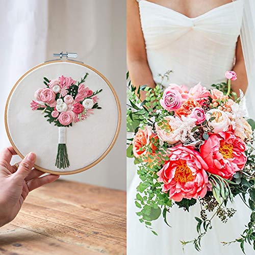 Similane Embroidery Hoops Bamboo Cross Stitch Hoop Ring,5 pcs,Various Sizes