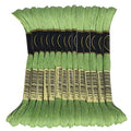 LE PAON Embroidery Floss, 14-Pack Six Strands 100% Long Staple Cotton Embroidery Thread, 8.7-Yard，Color Number：164, Light Forest Green - color: 164