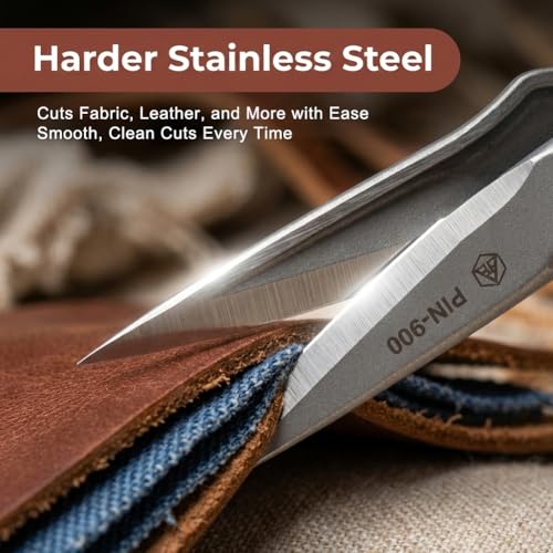 Premium Tailor Scissors, Stainless Steel Mini Sewing Fabric Shears, Precision Thread Snips for Cloth Leather Embroidery, Includes Protective Sheath & 1x Seam Ripper, 4.61 x 1.69 inch