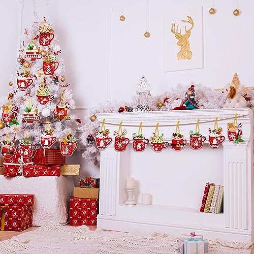 Skylety 20 Pcs Hot Cocoa Diamond Art Ornaments for DIY Gifts