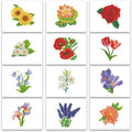 PeakLuv Small Diamond Art Kits Flowers Mini Diamond Painting Kit for Adults - color: Flowers