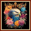 Findvoor Stamped Cross Stitch Kits for Beginners Full Range of Cross Stitching Embroidery Pattern for Adults, 11CT DIY Needlepoint Embroidery Starter Kits-Eagle Wreath 17.7x17.7 inch - color: StampedKits 11