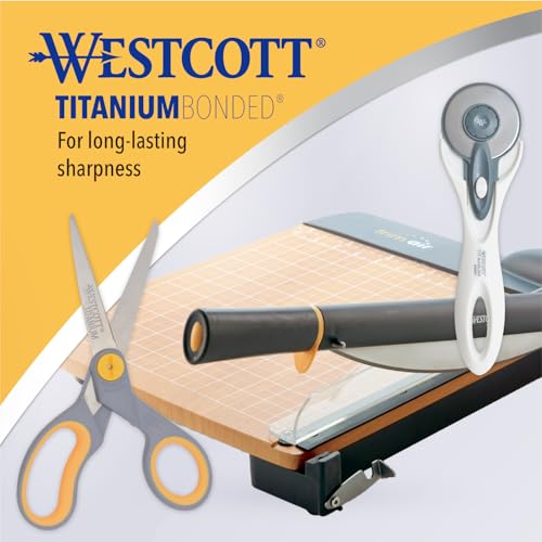 Westcott 5-Inch Micro-Tip Fabric Scissors with Titanium-Bonded Blades - Craft Scissors for Paper and Fabric, Sewing, and More - size: 5-Inch, style: 5" Straight