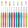 Vodiye 12 Sizes Ergonomic Crochet Hooks Set, Soft Grip, 2.0-8.0mm - size: 12 Size(2.0-8.0mm)