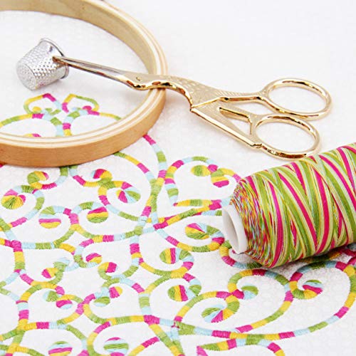 ThreadArt Multicolor Cotton Thread, 600M 40/3, Rainbow Brights 7734 - color: Rainbow Brights