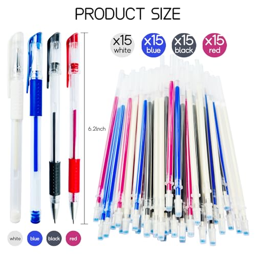 Heat Erasable Sewing pen | 4 Pens + 60 Multi-Color Refills | Disappearing Ink for Quilting, Embroidery, Precise Marking | Sewing & Quilting Accessories Gift Set