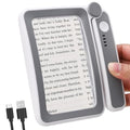 TECHSHARE 4X Rechargeable Magnifying Glass with Light, Large Rectangular Glass Lens, 10 LEDs, 3 Brightness Levels, USB-C Foldable Magnifier for Reading Books, Bible, Small Print, Seniors