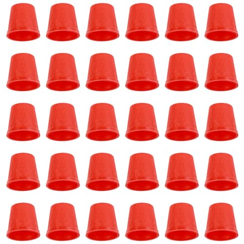 zutisay Plastic Sewing Quilting Thimbles Red Sewing Thimble red thimbles for Hand Quilting Suitable for Needle Patchwork Embroidery, etc. (red) 30pcs