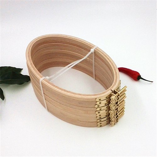BWRMHME 6 X 4 Inch Wooden Hand Oval Embroidery Hoops for Cross-Stitch Quilting Hoops Needlework Sewing Craft Tool- 16X10 cm