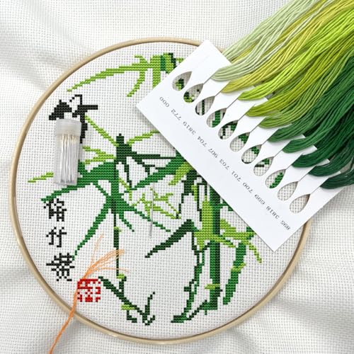 10-Color Gradient Embroidery Floss Set | 6 Color Families (Red, Yellow, Blue, Green, Brown, B&W) | 60 Pre-Sorted Skeins, 6-Strand Threads (1.2m Each) for Sewing & Crafts (Zhenqing 69023) - color: 6 color combination 69023