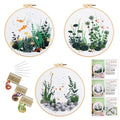 GLTAYLMY Fish Embroidery Kit for Beginners Adults,3 Set Cross Stitch Kits with 1 Plastic Embroidery Hoops,Needles and Color Threads,Needlepoint Kit for Hand Embroidery Starter - color: Cute Fish