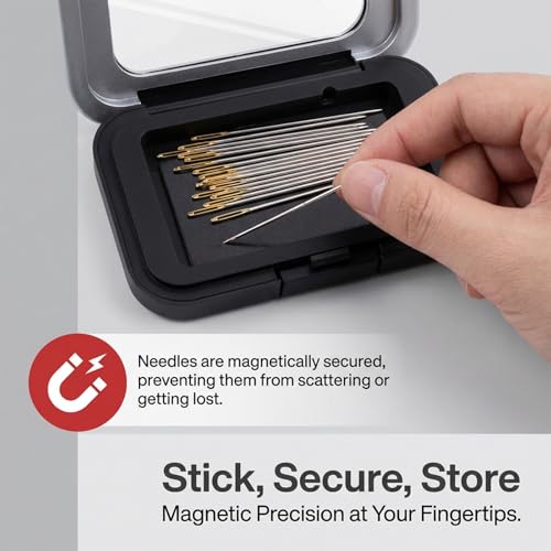 JJUNW 2 PCS Magnetic Needle Holder Case, Portable Sewing Pin Storage Case