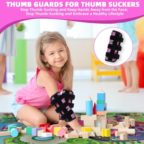 2PCS Thumb Sucking Guard, Thumb Guard for Thumb Sucking(Purple Space) - color: Purple Space