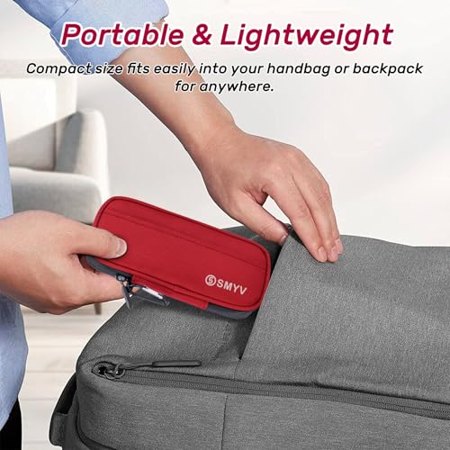 SMYV Insulin Cooler Travel Case with 2 TSA Approved Ice Packs, Red - color: Soft Red