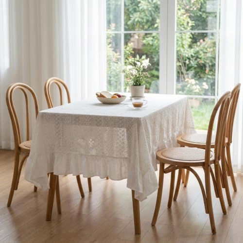 ARTMAGIC Cotton Table Cloth Vintage Washable Tablecloths Rectangular - size: 70" x 52" (Rectangular)