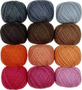 KCS Mercerized Pearl Cotton Thread Size 8 Crochet Needlework Embroidery Threads Ball (12, 12balls13) - color: 12balls13