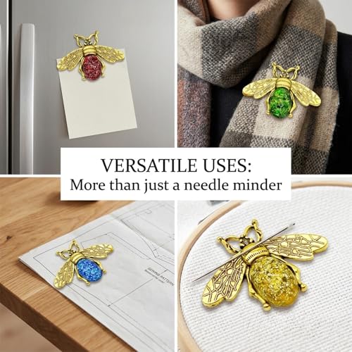PARKUVALLEY 4pcs Bee Needle Minder for Cross Stitch - size: 4pcs Bee