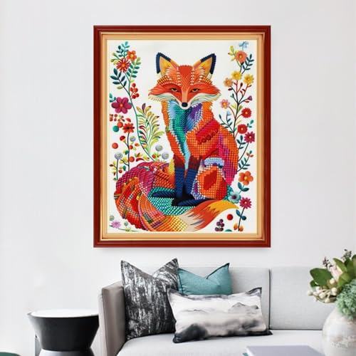 Dimensean Stamped Cross Stitch Kits Full Range of Embroidery Patterns Starter Kits for Beginners Adult DIY Cross Stitches Needlepoint Kits 11CT-Colorful Cat 16x20 inch - color: Arts kits 19