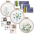 Ovveroche 3 Sets Embroidery Kit for Beginners