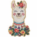 Mill Hill Little Llama Beaded Counted Cross Stitch Ornament Kit 2023 Spring Bouquet MH182316