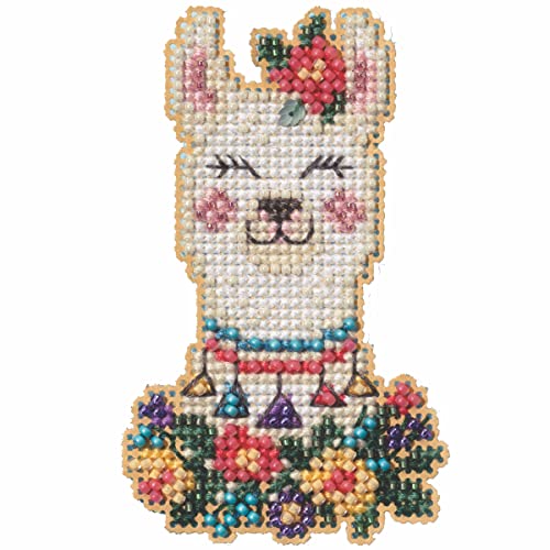 Mill Hill Little Llama Beaded Counted Cross Stitch Ornament Kit 2023 Spring Bouquet MH182316
