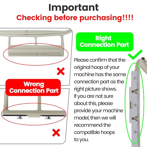 New brothread Embroidery Machine Hoop SA444 with 5"x7" Embroidery Area - size: Single (5"x7")