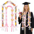 JenPen 2026 Graduation Leis Candy Lei Kit, 2026 Graduation Ribbon Woven Double Braided Necklace DIY Kit for High School College Women Men Graduate Gift Party Supplies - color: Pinkish White