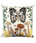 Embroidered Throw Pillow Cover, 20x20 Inch, Butterfly Moon - color: Butterfly Moon, size: 20" x 20" (Pack of 1)