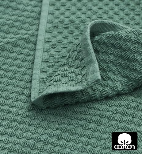 COTTON CRAFT Amazing Kitchen Towel - 12 Pack 100% Cotton Waffle Terry Towel - color: Seafoam, size: 12 Pack