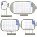 New brothread Embroidery Machine Hoop 4 in 1 Set - SA437+SA438+SA439+SA441 - size: 4-in-1 Set (1"x2.5", 4"x4", 5"x7", 6.25"x10.25")