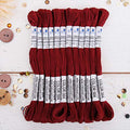 Premium Cotton Embroidery Floss - Burgundy, Box of 12, Six Strand Thread, No. 504 by ThreadArt - color: Burgundy