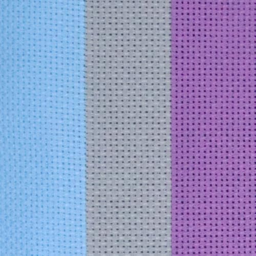 KCS 3 pc of 15" x 18"(38cmx45cm) 18 Count Cross Stitch Cotton Aida Cloth Needlework Rolled Fabric Box,18CT,Light Grey+Light Blue+Lavender - color: Light Grey+light Blue+lavender, size: 18CT