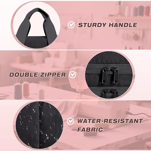 Marscamd Sewing Organizer Bag with Detachable Dividers, Black (Bag Only) - color: Black