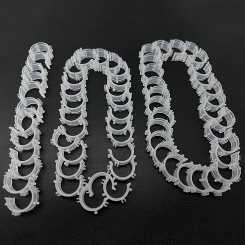 ZhXu Shuo 100pcs Clear White Sewing Bobbin Small Clips Bobbin Holder Clips Thread Clamps Sewing Tool for Thread Spool Organizing (Clea - color: Clear