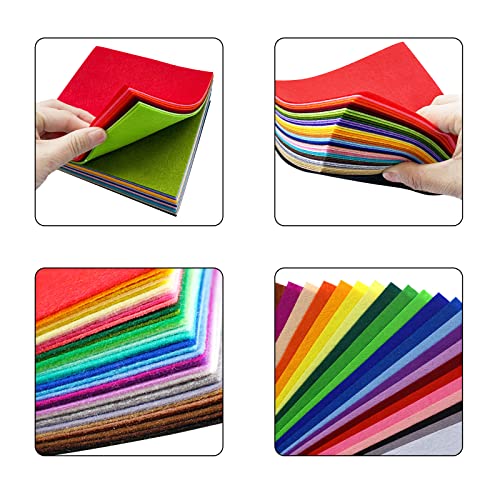 Stiff Felt Sheets Felt Fabric for Crafts 6"x6" 40 Colors - size: 6 x 6 inches