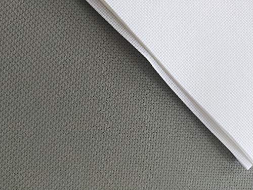 KCS 4 pc of 12" x 18" 14CT Counted Cotton Aida Cloth Cross Stitch Fabric (Dark Grey) - color: Dark Grey