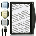 MagniPros 5X Rechargeable LED Page Magnifier with 3 Color Light Modes-Black - color: Black