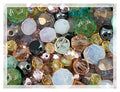 0.9 oz (25g) Gentle Mix of Faceted Fire Polished Czech Glass Beads (Round, Rondelle etc) 4-10mm, Light Pink Teal Yellow Opal - color: Mix 06 Bright