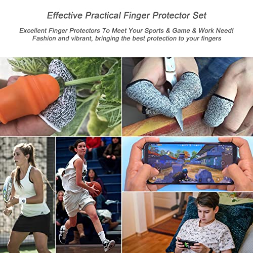 22Pcs Gel Finger Cots Cut Resistant Sleeves Guards Gloves Touch Fingertips