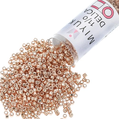 Miyuki Delica Seed Beads - color: DB0411 - Galvanized Gold Dyed