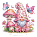 POETRYDRAW DIY Diamond Art Ornament Desktop Kit Mushroom Gnome, Stand Up Acrylic Diamonds Painting Ornament for Adults, 5D Special Diamond Gem Craft Tabletop Placement Board Kit - color: Mushroom Gnome