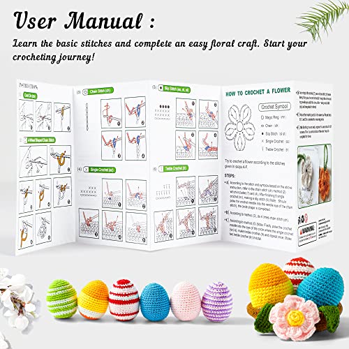 INSCRAFT 113 Piece Crochet Kit with Yarn Set– 1600 Yards Assorted Yarn for Knitting and Crochet, 73PCS Crochet Accessories Set Including Ergonomic Hooks, Knitting Needles & More Ideal Beginner Kit - size: 113 Piece Crochet Kit