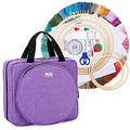 LoDrid Embroidery Kit, Embroidery Project Bag with Embroidery Kit, Purple - color: Purple