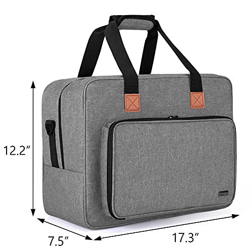 LUXJA Portable Tote Sewing Machine Bag, Gray - color: Gray