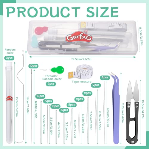 GarfxG 69 Pcs Beading Needles Set with Beading Tools for Jewelry Making - style: Set A
