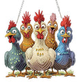 NAIMOER Chickens Diamond Art Hanging Kits for Adults, 5D Special Shaped Rhinestone, DIY Acrylic Spring Diamond Art Painting Window Pendants Home Garden Wall Hanging Ornament Kits, Double Sided - color: Easter 03