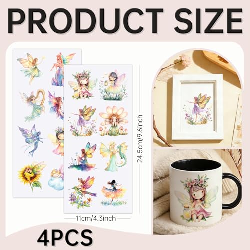 32 PCS Magical Pastel Fairy UV DTF Cup Wrap Stickers - style: Magical Pastel Fairy