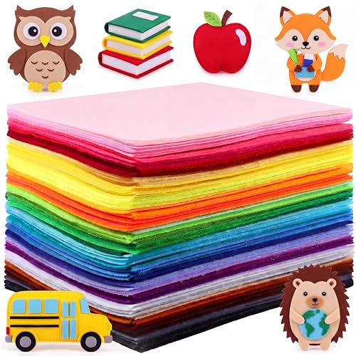 Moukeren 240 Pcs 10 X 12 Inch Felt Sheets, 20 Colors - color: Rainbow, size: 10 x 12 Inch